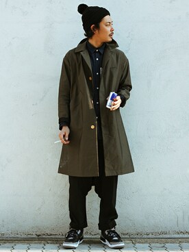 「BLACK&BLUE（ブラックアンドブルー）のアイテム（トップス）」を使った、YUSUKE_WAKAMORIさん（メンズ・178cm）の冬コーディネート