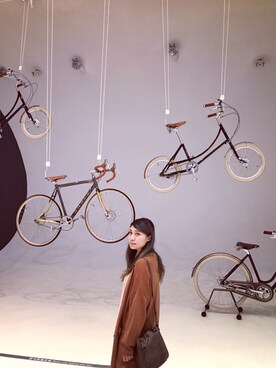 「roots（ルーツ）のアイテム（バッグ）」を使った、Fang Yi Yenさん（レディース・165cm）の春コーディネート