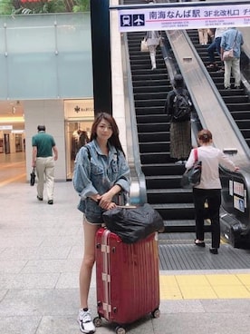 「大阪旅行」｜「アイテム（デニムジャケット）」を使った、DaisyColorfulさん（レディース・163cm）の春コーディネート