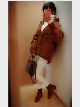 「ELVIO ZANON（エルビオザノン）のアイテム」を使った、UsaNa🐰さん（レディース・164cm）の冬コーディネート