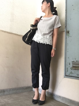 「TOCCA（トッカ）のアイテム（バッグ）」を使った、みみみんとさん（レディース・156cm）の夏コーディネート