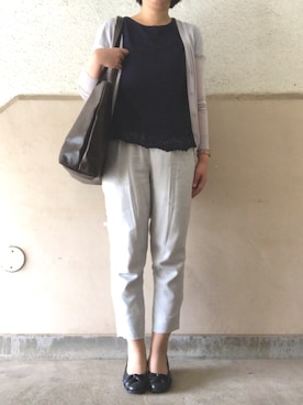 「LE SOUK（ルスーク）のアイテム」を使った、みみみんとさん（レディース・156cm）の夏コーディネート