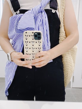 「mline（エムライン）のアイテム（オールインワン・サロペット）」を使った、sakuraさん（レディース・163cm）の夏コーディネート
