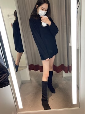 「AIMER(AIMER)」｜「アイテム（ブーツ）」を使った、maho_mitsuyaさん（レディース・166cm）の冬コーディネート