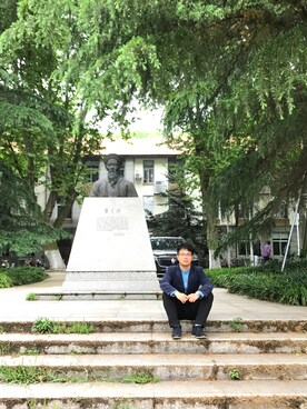 「Selected   （-）のアイテム（ジャケット/アウター）」を使った、吴夏溪Jasonさん（メンズ・173cm）の春コーディネート