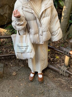「apres jour（アプレジュール）のアイテム（ダウンジャケット/コート）」を使った、せなさん（レディース・152cm）の秋コーディネート
