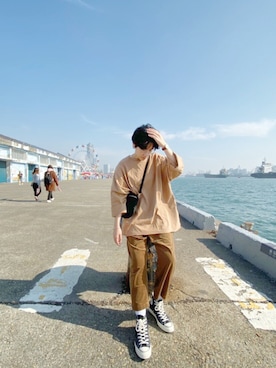 「MUJI」｜「アイテム（腕時計）」を使った、戴DAI'さん（レディース・173cm）の冬コーディネート