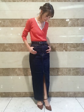 「レースタンク」｜cocoさん（レディース・158cm）の秋コーディネート