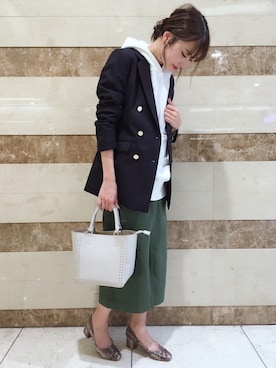 「A part by（アパートバイ）のアイテム（パーカー）」を使った、cocoさん（レディース・158cm）の春コーディネート