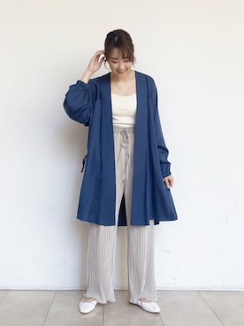 「おうちスタイル」｜「アイテム（その他アウター）」を使った、cocoさん（レディース・160cm）の春コーディネート