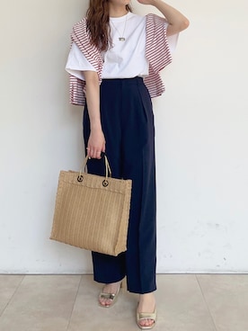 「アイテム（サンダル、ゴールド系）」を使った、cocoさん（レディース・160cm）の春コーディネート