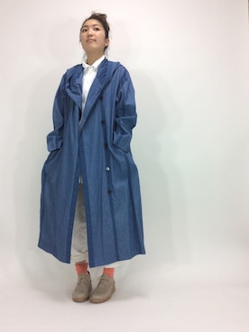 「くつした」｜「アイテム（デニムジャケット）」を使った、ZIPANG 箕面小野原店さん（レディース・161cm）の冬コーディネート