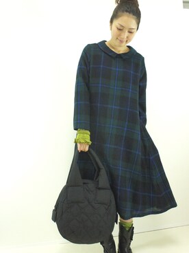 「丸バッグ」｜ZIPANG 箕面小野原店さん（レディース・161cm）の冬コーディネート