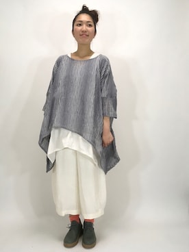 「萌 MOYURU（モユル）のアイテム」を使った、ZIPANG 箕面小野原店さん（レディース・161cm）の春コーディネート