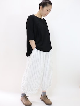 「trippen（トリッペン）のアイテム」を使った、ZIPANG 箕面小野原店さん（レディース・161cm）の夏コーディネート