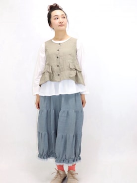 「trippen（トリッペン）のアイテム」を使った、ZIPANG 箕面小野原店さん（レディース・168cm）の夏コーディネート