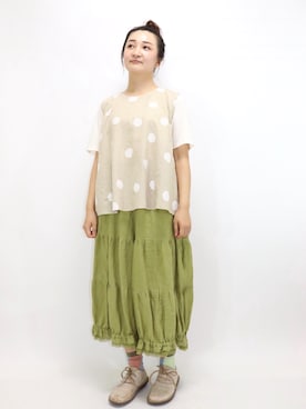 「trippen（トリッペン）のアイテム」を使った、ZIPANG 箕面小野原店さん（レディース・168cm）の夏コーディネート