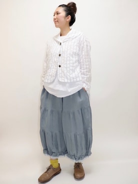 「trippen（トリッペン）のアイテム」を使った、ZIPANG 箕面小野原店さん（レディース・161cm）の夏コーディネート