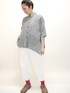 「trippen（トリッペン）のアイテム」を使った、ZIPANG 箕面小野原店さん（レディース・161cm）の夏コーディネート