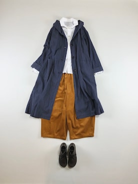 「アイテム（ダウンジャケット/コート、ブルー系）」を使った、ZIPANG 箕面小野原店さん（レディース・161cm）の秋コーディネート