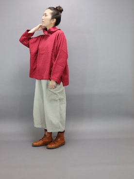 「ゆったりシルエット」｜「アイテム（ブーツ）」を使った、ZIPANG 箕面小野原店さん（レディース・161cm）の秋コーディネート