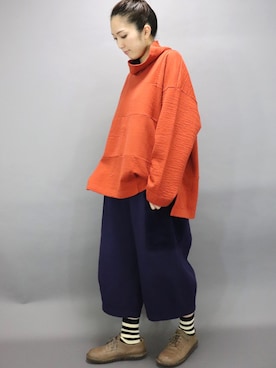 「trippen（トリッペン）のアイテム」を使った、ZIPANG 箕面小野原店さん（レディース・161cm）の秋コーディネート