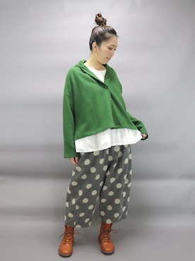 「trippen（トリッペン）のアイテム」を使った、ZIPANG 箕面小野原店さん（レディース・161cm）の秋コーディネート