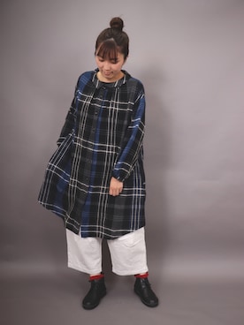 「チエック」｜ZIPANG 箕面小野原店さん（レディース・161cm）の秋コーディネート
