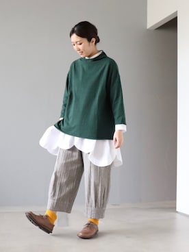 「trippen（トリッペン）のアイテム」を使った、ZIPANG 箕面小野原店さん（レディース・161cm）の秋コーディネート