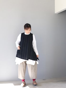 「trippen（トリッペン）のアイテム」を使った、ZIPANG 箕面小野原店さん（レディース・161cm）の冬コーディネート