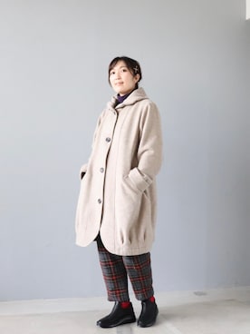 「モッサコート」｜ZIPANG 箕面小野原店さん（レディース・161cm）の冬コーディネート