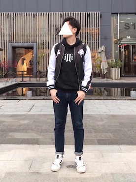 「spring」｜「アイテム（モッズコート）」を使った、OMEGAさん（メンズ・179cm）の冬コーディネート