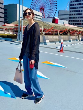 「アイテム（サングラス）」を使った、sugarsugar_Kさん（レディース・158cm）の夏コーディネート