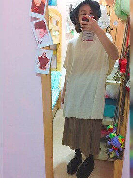 「アイテム（スカート）」を使った、Suiさん（レディース・159cm）の秋コーディネート