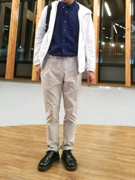 「RAGEBLUE（レイジブルー）のアイテム（ナイロンジャケット）」を使った、SHUHEI⛱️さん（メンズ・174cm）の春コーディネート