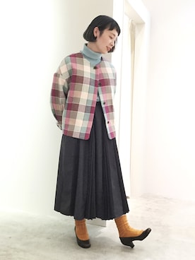 「peu pres（プープレ）のアイテム」を使った、anriさん（レディース・157cm）の秋コーディネート