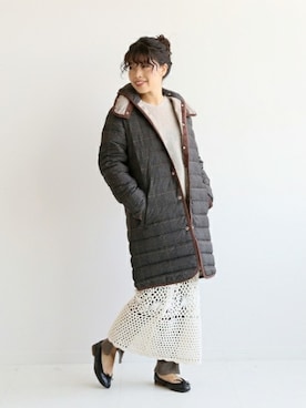 「Vincent et Mireille（バンソンエミレイユ）のアイテム（ジャケット/アウター）」を使った、chiakiさん（レディース・153cm）の秋コーディネート