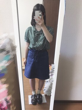 「小花柄」｜「アイテム（その他トップス）」を使った、すいさん（レディース・150cm）の夏コーディネート
