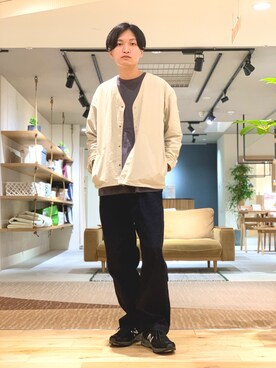 「BURLAP OUTFITTER」｜「アイテム（ブルゾン）」を使った、平田望夢さん（メンズ・172cm）の春コーディネート