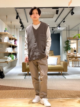 平田望夢さん(メンズ・172cm)の春コーディネート