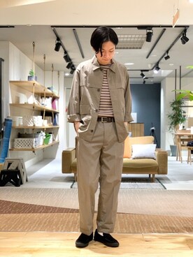 平田望夢さん（メンズ・172cm）の春コーディネート