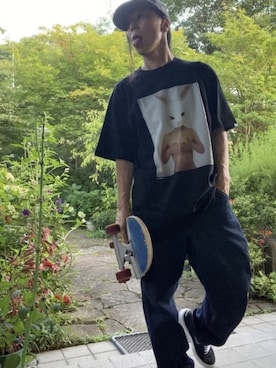 「FR2」｜「アイテム（キャップ）」を使った、shin5netさん（メンズ・167cm）の夏コーディネート
