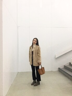 「SNIDEL（スナイデル）のアイテム（ノーカラージャケット）」を使った、娄yoyoさん（レディース・161cm）の春コーディネート