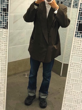 社畜戦死さん（メンズ・175cm）の春コーディネート