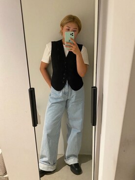 「8seconds（エイトセカンズ）のアイテム（トップス）」を使った、Hlさん（レディース・161cm）の夏コーディネート