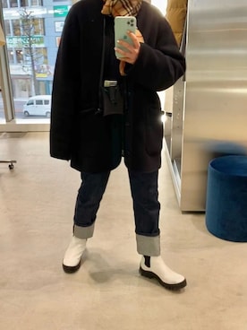 「A.P.C.」｜「アイテム（その他アウター）」を使った、Hlさん（レディース・161cm）の冬コーディネート