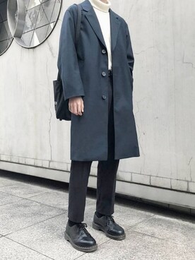 「レイヤードstyle」｜halftsukiさん（メンズ・175cm）の冬コーディネート