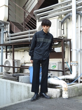 「PRADA（プラダ）のアイテム（ナイロンジャケット）」を使った、武笠 大輝さん（メンズ・177cm）の春コーディネート