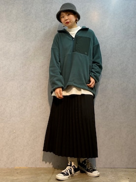 「CAMP7」｜「アイテム（スカート）」を使った、0gasanさん（レディース・168cm）の秋コーディネート