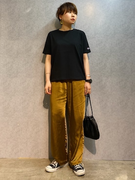 「RAG MACHINE（ラグマシーン）のアイテム（バッグ）」を使った、0gasanさん（レディース・168cm）の春コーディネート